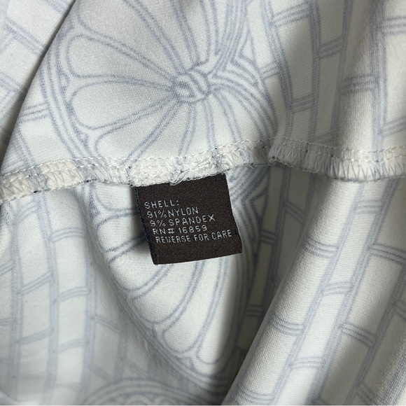 J McLaughlin Women's Catalina Coth Grecian Brick Print Top‎ Large Ivory Black - Picture 4 of 8